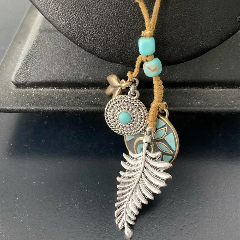 Lucky NWOT Turquoise charm necklace